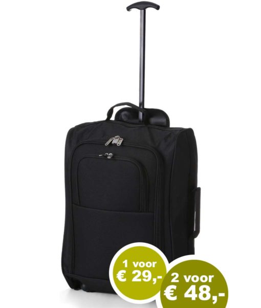 Trolley bag 55x35x20 (het slimste formaat)